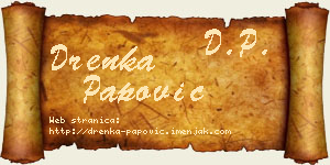 Drenka Papović vizit kartica